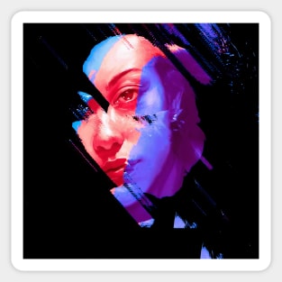 Soul Fragment - Glitch Art Portrait Sticker